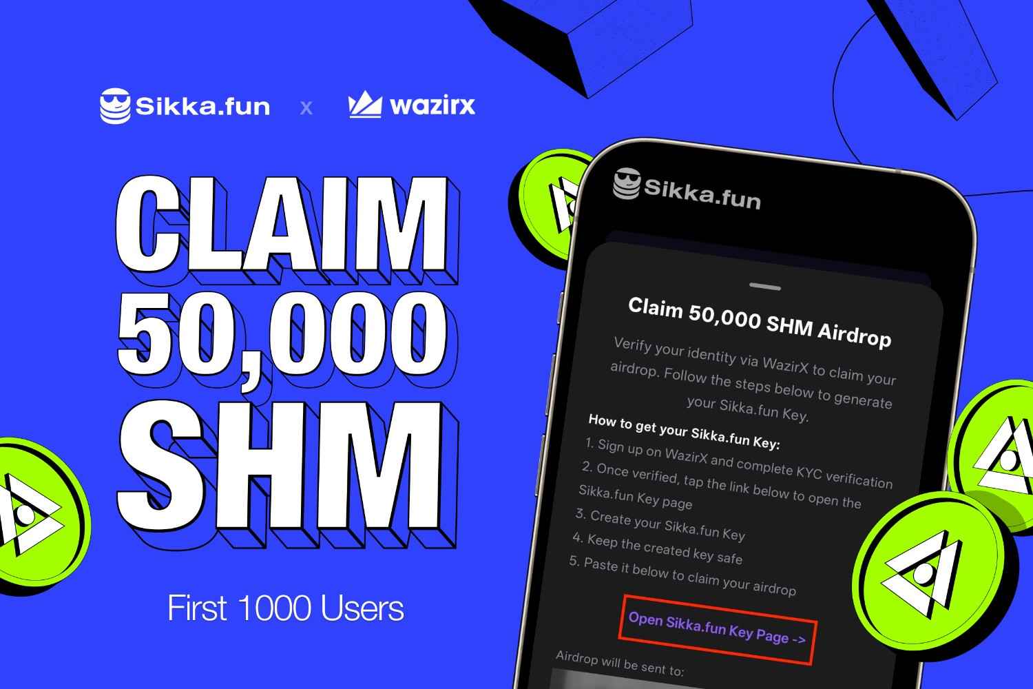 WazirX Users: Claim 50,000 SHM to Explore Sikka.Fun