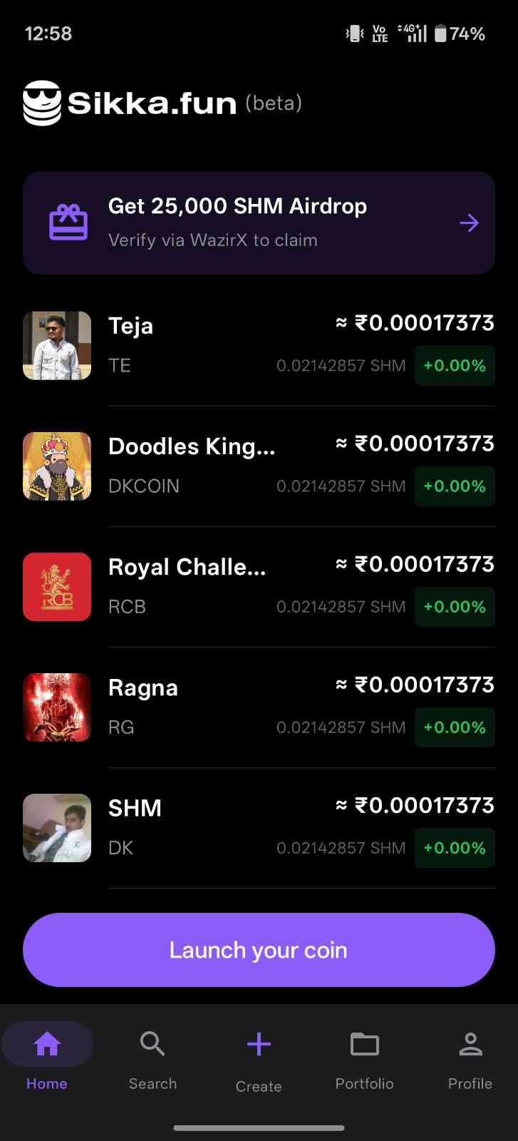 How to Claim Your 25,000 SHM on Sikka.fun app on Shardeum by WazirX users