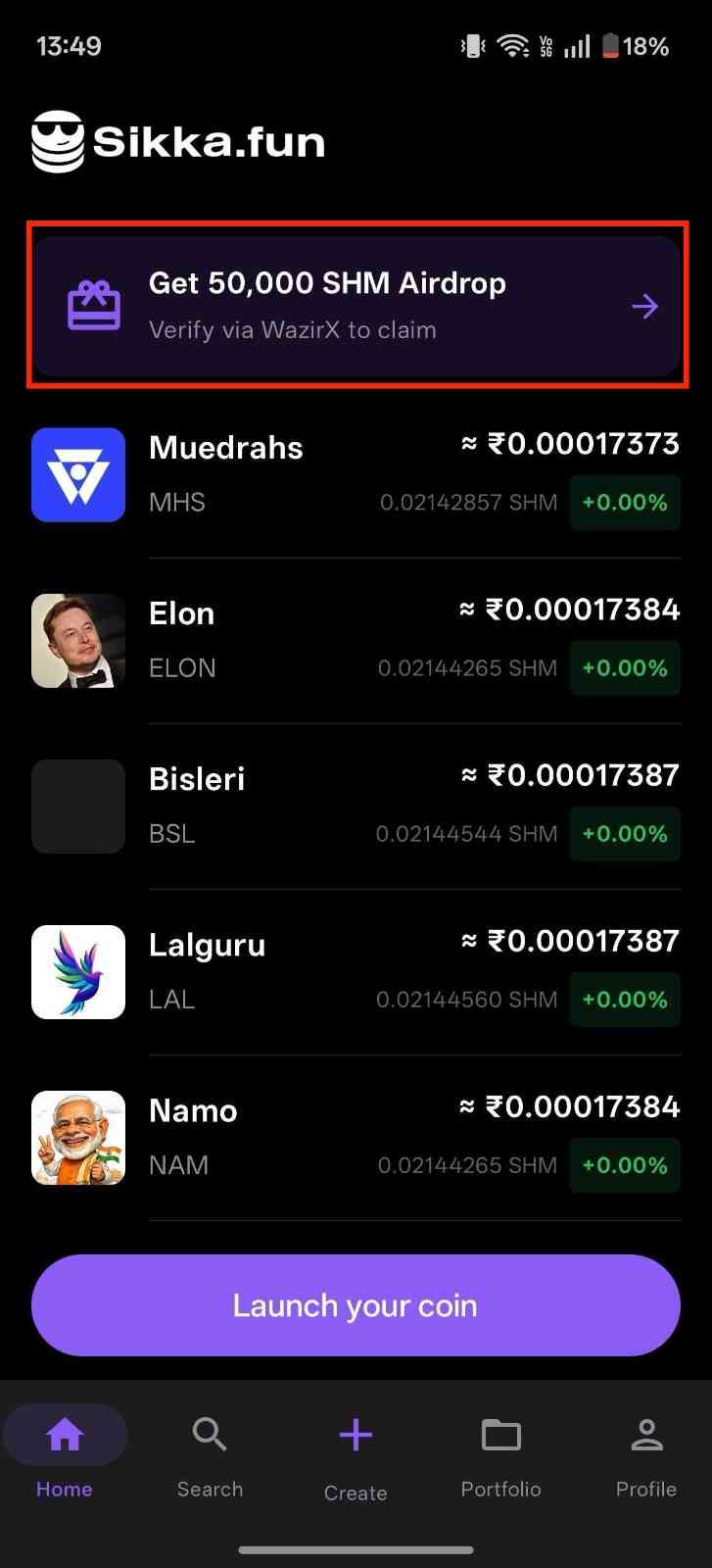 How to Claim Your 50,000 SHM WazirX Shardeum Sikka.fun