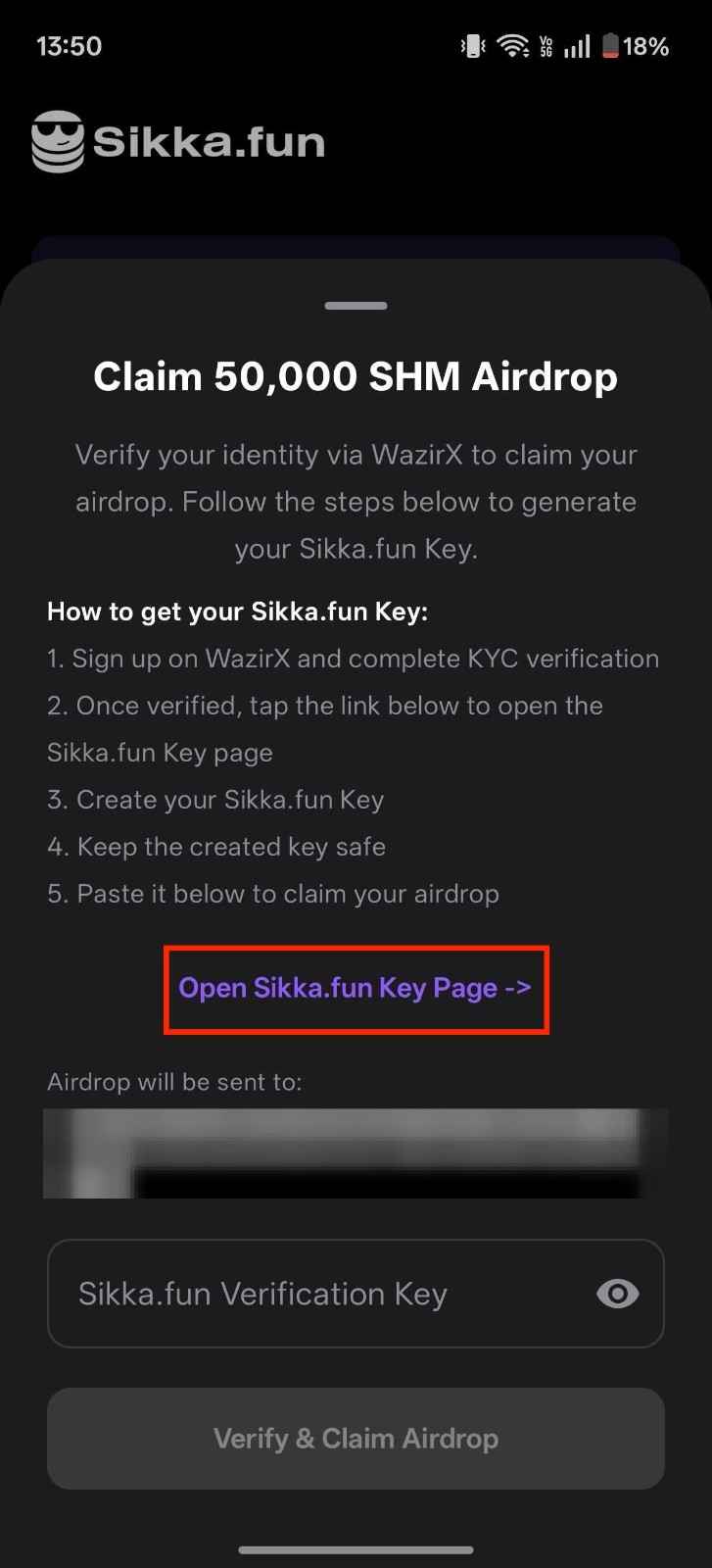 How to Claim Your 50,000 SHM WazirX Shardeum Sikka.fun