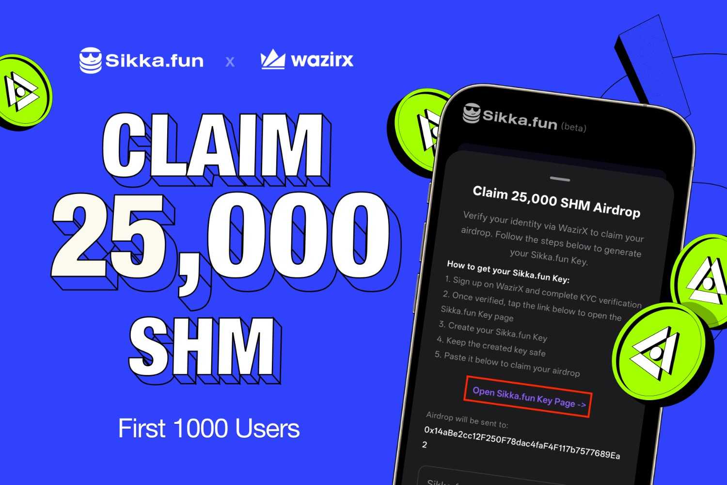 WazirX Phase 5 Airdrop: Claim 25,000 SHM and Try Sikka.fun