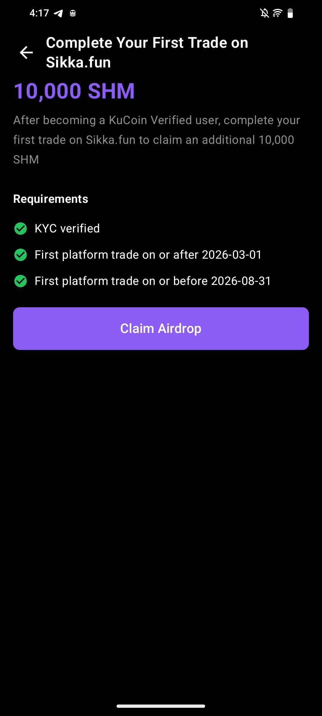 How to Claim Your 25,000 SHM Airdrop